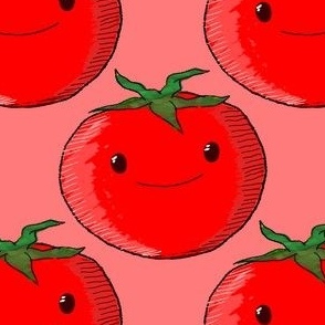  Cute Red Tomato Pattern