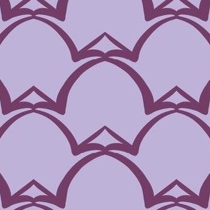 Minimal Pineapple Scales, Violet on Lavender