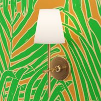 Cabanarama Palms on Saffron Wallpaper - New