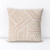 Endless - Minimalist Modern Linear Geometric Warm Neutral Clay Large