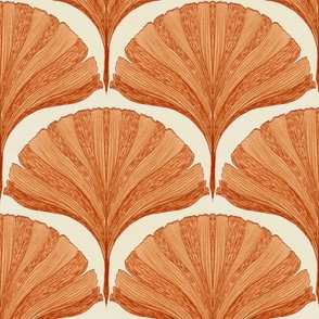  Orange Ginkgo Leaves-Medium Scale