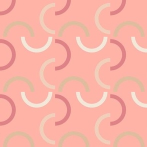 Encircled 4 3 Inch ~ circle ~ geometric ~ apparel ~ bedroom wallpaper ~ bathroom wallpaper ~ kitchen wallpaper ~ ladies clothing ~ female apparel ~ Pantone Peach Fuzz