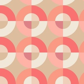 Encircled 7 3 Inch ~ circle ~ geometric ~ apparel ~ bedroom wallpaper ~ bathroom wallpaper ~ kitchen wallpaper ~ ladies clothing ~ female apparel ~ Pantone Peach Fuzz