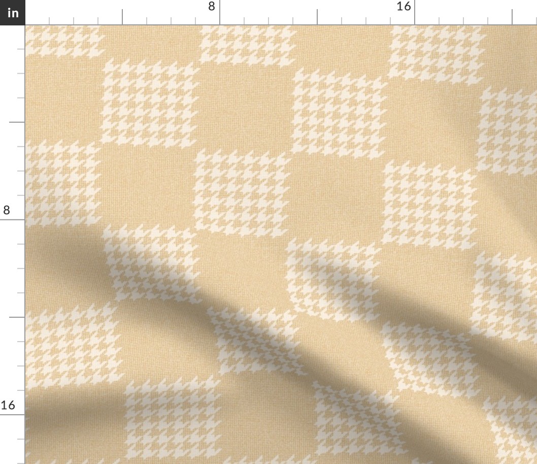 houndstooth linen checkers ⌘ cream on gold warm minimalism