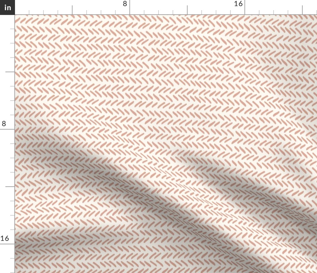 Micro Small - Basket Weave - Chevron Geometric - Herringbone - hand drawn - organic shapes and lines  - earthy neutrals