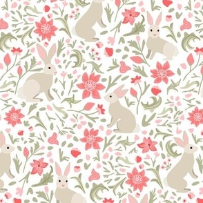 Sweet Bunnies and Blooms - 2 inch