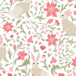 Sweet Bunnies and Blooms - 3 inch