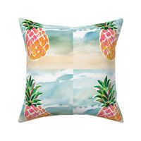10.81-inch Quilt Square - Colorful Tropical Pineapple