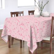 Warm minimalist daffodils in elegant timeless blush baby pink with subtle linen texture (large scale)