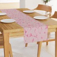 Warm minimalist daffodils in elegant timeless blush baby pink with subtle linen texture (large scale)