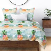 18inch Quilt Square - Colorful Tropical Pineapple