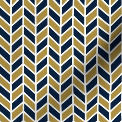 FS Team Colors Gold, Navy and White Chevron Med