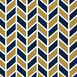 FS Team Colors Gold, Navy and White Chevron Med