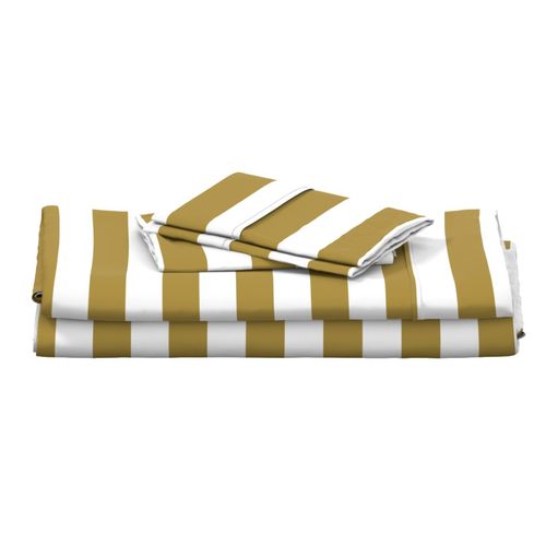 FS Vegas Gold and White Two Inch 2 in Wide Stripe