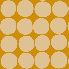 Hand Drawn Honey Spots mustard yellow