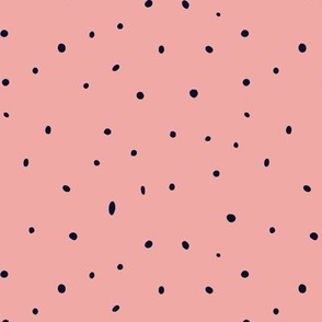 Groovy Floral - Pink with Navy Speckles