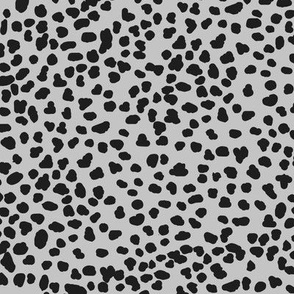 Medium Black Marks on Grey / Dots / Spots