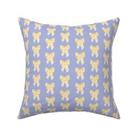 Hand drawn Yellow Coquette Bow on Light Blue