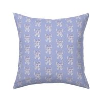 Hand drawn Navy Blue Coquette Bow on Light Blue