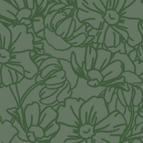  Minimalist Cornflower Serenity (green)