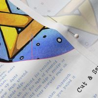 Stained Glass Star Yarmulke Pattern