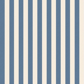 Linen Stripes ⌘ Colonial Wedgewood Blue and Cream Rough Linen