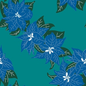 Blue Poinsettia Large