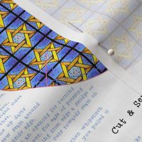 Stained Glass Star Repeat Yarmulke Pattern