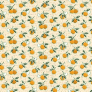 (S) Vintage oranges and dots orange grove collection collection Vanilla