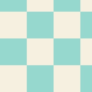 Simple-dichromatic-retro-checkerboards-vintage-beige-retro-1950s-kitschy-soft-pastel-baby-blue-XL-jumbo