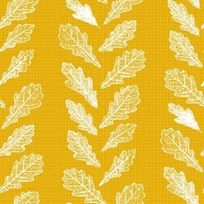 Natural Oak Leaf - mustard yellow
