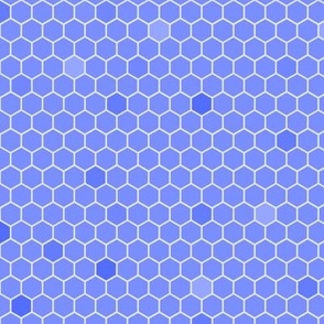 Blue Seamless Hexagon Bee Honeycomb Pattern