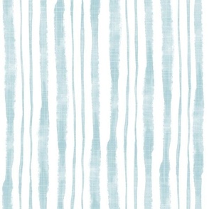 Smaller Scale Watercolor Vertical Textured Ribbon Stripes in Baby Blue