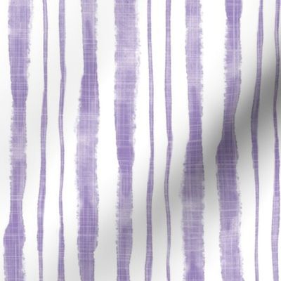 Smaller Scale Watercolor Vertical Textured Ribbon Stripes in Violet