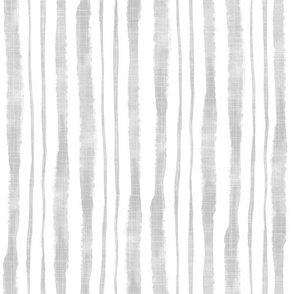 Smaller Scale Watercolor Vertical Textured Ribbon Stripes in Cloud Grey