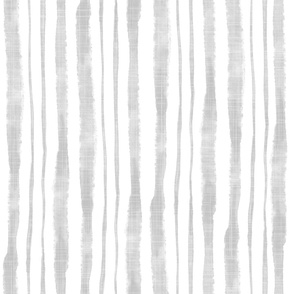 Bigger Scale Watercolor Vertical Textured Ribbon Stripes in Cloud Grey