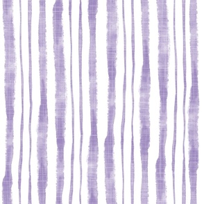Bigger Scale Watercolor Vertical Textured Ribbon Stripes in Violet