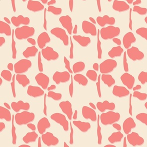 Abstract Papercut Floral Peach