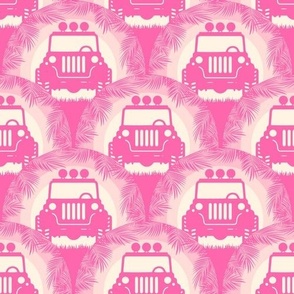 Bigger Retro Jeep Safari Pink