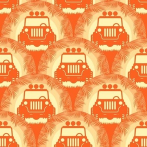 Bigger Retro Jeep Safari Orange
