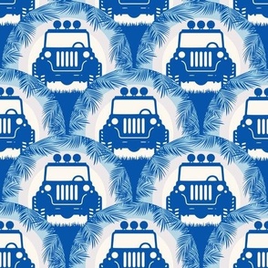 Bigger Retro Jeep Safari Blue