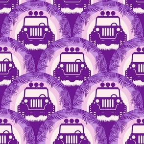 Bigger Retro Jeep Safari Purple