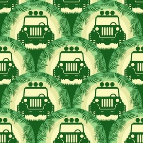 Bigger Retro Jeep Safari Green