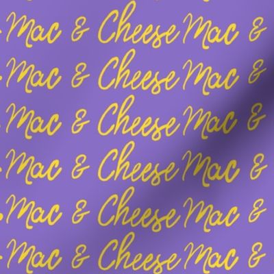 Macaroni and cheese - purple | Medium Version | Hand lettered Mac and cheese print