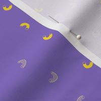 Elbow Macaroni and cheese - purple | Large Version | Ditsy pasta print 