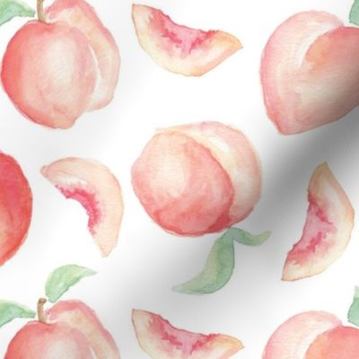 Watercolor Peaches 