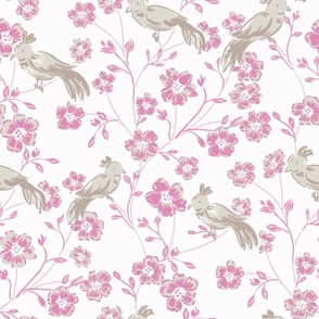 large whimsical chinoiserie // pink and neutral