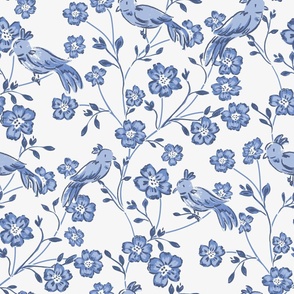 large whimsical chinoiserie // blue