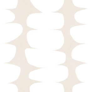 (M) Warm Minimal Abstract Zen Pebble Stripes 4. White Linen Sand
