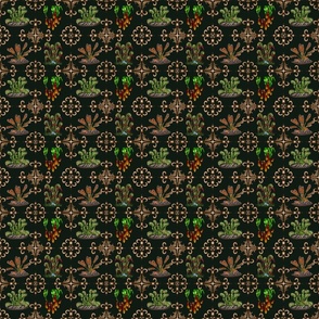 Carnivorous Gothic Tile Pattern